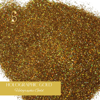 4d holographic gold glitter