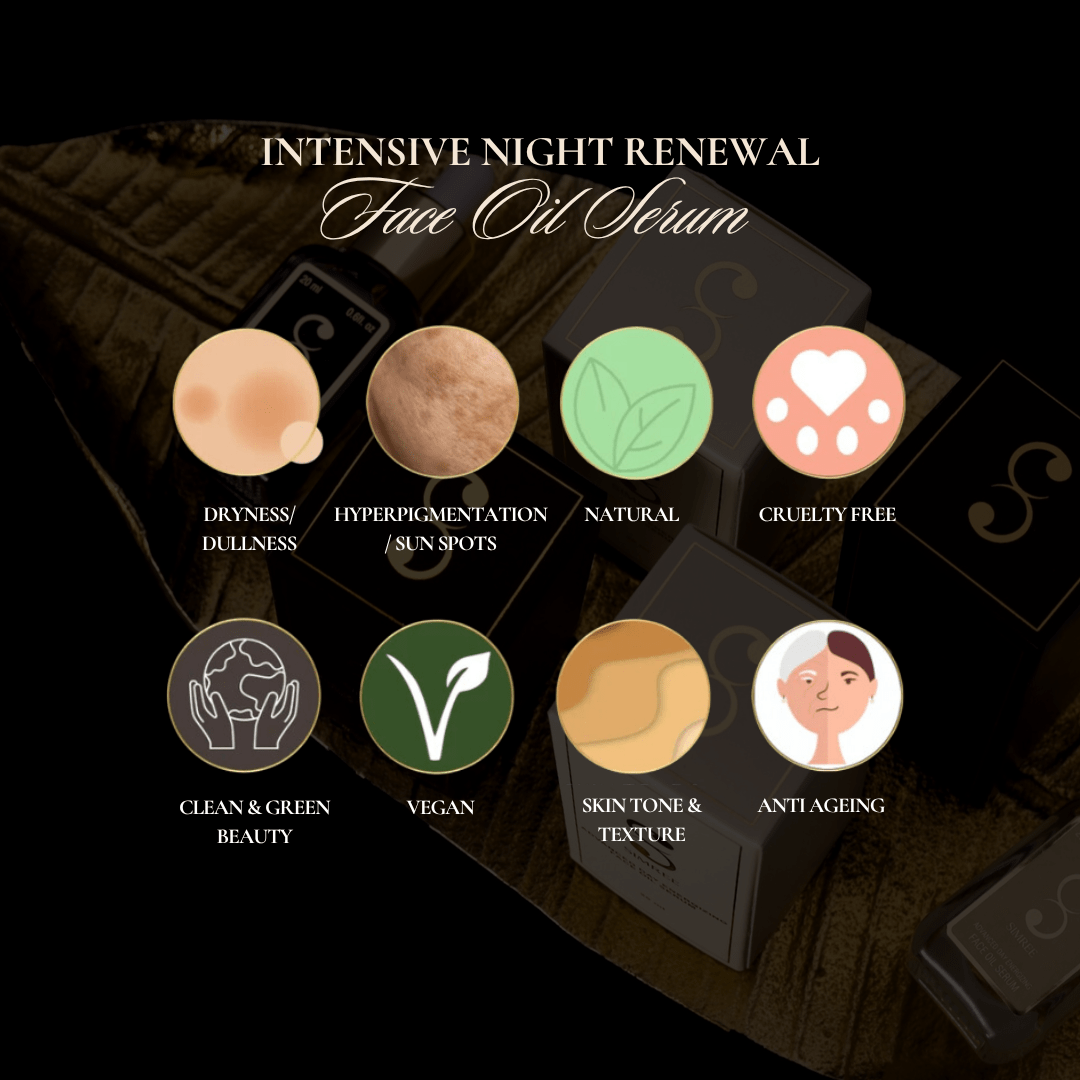 INTENSIVE NIGHT RENEWAL FACE OIL SERUM FOR MEN & WOMEN - SIMREE