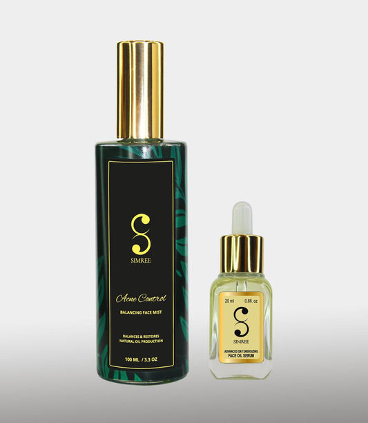 ANTI ACNE ( AM ) COMBO - ACNE CONTROL BALANCING FACE MIST + DAY ENERGIZING FACE OIL SERUM - SIMREE