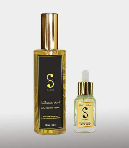 MOISTURE LOCK ULTRA HYDRATING FACE MIST + ADVANCED DAY ENERGIZING FACE OIL SERUM - SIMREE